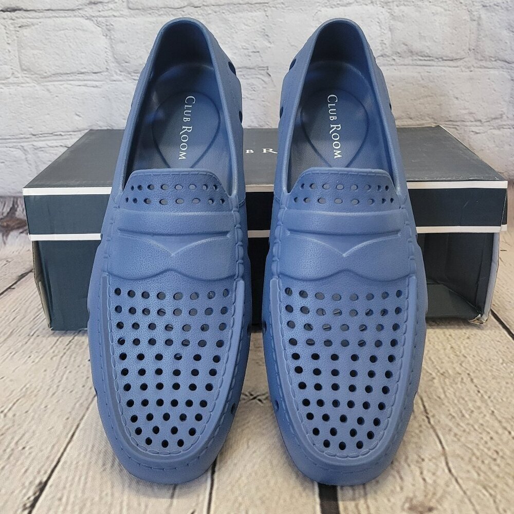 Club Room Men's Atlas Perforated Driver- Navy